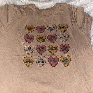 L old rock bands tee bought from small business worn a couple of times